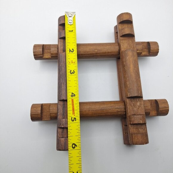 Lincoln Logs Wood Extra Notch Ends 6 Inch Vintage Build Construct 6 Piece Cabin - Picture 6 of 10